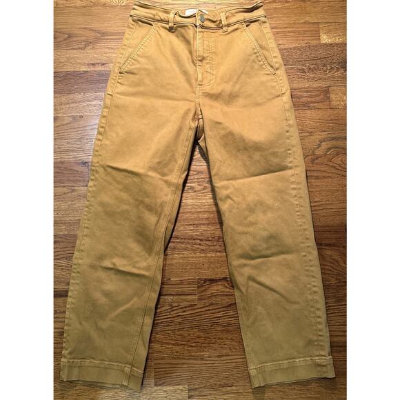 Everlane Jeans Womens Size 4 Brown Cropped Straight Mid Rise Denim - Picture 2 of 8